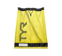 TYR Alliance Mesh Equipment Bag - Swim Gear Backpack for Pool, Gym & Training Sac Filet équipement Natation, Adulte Unisexe, FL Yellow, M