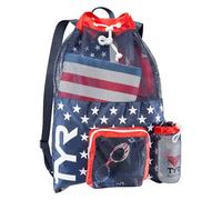Tyr Mochila Big Mesh Mummy, malla y bolsillo, unisex adulto, rojo/azul marino, 20 L