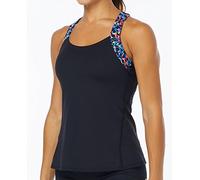 TYR Carnivale Lola Tank Natación Top de la Mujer, Mujer, Color Black/Multicolor, tamaño Medium