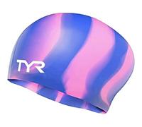 TYR Gorro de natación Multicolor de Silicona para Cabello Largo