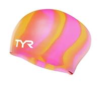TYR Gorro de natación Multicolor de Silicona para Cabello Largo