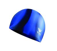 TYR Gorro de natación Unisex de Silicona Multicolor para Adultos, Color Azul, Talla M