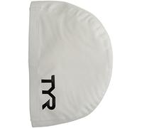 TYR Gorro de natación Unisex de Silicona para Adultos, Color Blanco, Talla M