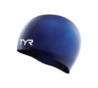 TYR LCS408ALL - Gorro de natación de silicona sin arrugas NVY/WHT All