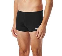 TYR Men's Durafast Elite Solid Square Leg Swim Suit (Black, 30)
