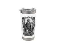 Tyr Norse God War Justice Wolf Rune Mitología Arte Vaso térmico de acero inoxidable de doble pared