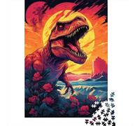 Tyrannosaurus Dinosaur Puzzle de 1000 Piezas Papel para Adultos Estilo Épico Prehistórico Puzzle para Toda la Familia Relajante Regalo 70x50cm/1000pcs