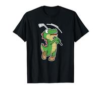 Tyrannosaurus-Rex Crocodile Juega Golf Camiseta gráfica económica