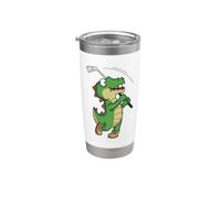 Tyrannosaurus-Rex Crocodile juega Golf Vaso térmico de acero inoxidable de doble pared