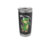 Tyrannosaurus-Rex Crocodile juega Golf Vaso térmico de acero inoxidable de doble pared