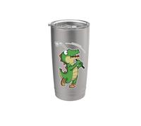 Tyrannosaurus-Rex Crocodile juega Golf Vaso térmico de acero inoxidable de doble pared