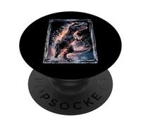 Tyrannosaurus Rex Dinosaur Graphic Arqueología Motif Print PopSockets PopGrip Adhesivo