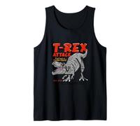 Tyrannosaurus Rex Dinosaurs Cartoon Illustration Graphic Camiseta sin Mangas