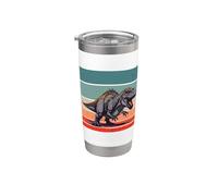 Tyrannosaurus Rex paleontólogo Dinosaurio rugiente Indominus Vaso térmico de acero inoxidable de doble pared