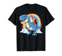 Tyrannosaurus Unicorn Cat Rainbow Galaxy Camiseta