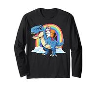 Tyrannosaurus Unicorn Cat Rainbow Galaxy Manga Larga