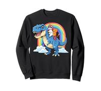 Tyrannosaurus Unicorn Cat Rainbow Galaxy Sudadera
