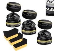 Tyre Nourish Cream,Tire Shine Cream,Car Tire Ceramic Coating,Powerful Wheel Cleaning Refurbish Wax,Restores Black Gloss,Blocks UV Damage,Repels Dirt Prevents Aging for Car Trucks Motorcycles (3pcs)