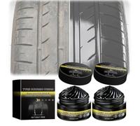Tyre Nourish Cream,UV Protection and Waterproof Powerful Wheel Cleaning Refurbish Wax,Long-Lasting Protection Against Dirt Aging and Dust Polishing Tyre Restoration Paste (1)