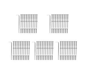 TYREE Stemball Swage Y Hex Roscado Stud Tension End Endting Fitting Terminal Paquete Combinado para 1/8 Pulgada, Acero Inoxidable T316 Marino 50 Pares