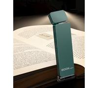 Tyreses Luz de Lectura, Lampara de Lectura con Pinzas, LED Luz Lectura USB Recargable, 3 Colores y 3 Brillos Continuamente Ajustables, Luz Anti-Azul, Regalo para Niños y Amantes de la Lectura(Verde)