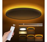 Tyreses Plafon LED Techo Regulable 24W, Lámpara de Techo con Mando, Luz Nocturna Regulable 1800K, Lampara LED Techo Modernos 3000K-6500K Adecuado para Dormitorios Habitaciones Infantiles, Salones, Ø30