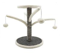 Tyrol 404114 - Poste rascador (44 cm, 1 Unidad), Color Gris y Blanco