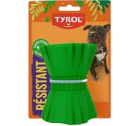TYROL Barrett - Juguete para Perro Resistente y Colorido - para Masticador Fuerte - Ayuda contra el aburrimiento y el estrés - Base de Goma - Disponible en 3 tamaños - 10 cm