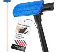Tyroler Rasqueta Limpiacristales Telescópico Profesional 30 a 205 cm | | Palo Limpia Cristales Extensible para Ventanas 2 en 1 Con Mango de 5 Piezas | Limpiador de Cristales para Ventanas Altas