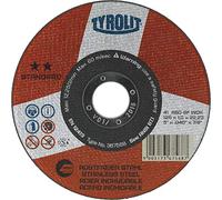 Tyrolit 34332832 STANDARD Discos de Corte, 41, A60R-BFS, 125 x 1.0 x 22.23 mm Dimensiones, Caja de 25