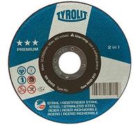 TYROLIT Premium - Disco de corte 2 en 1 para acero inoxidable, 230 x 3,0 x 22,23 mm, 25 unidades