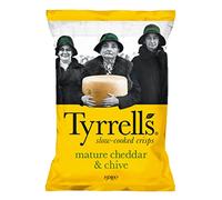 Tyrrell's - Patatas Fritas con Queso Cheddar y Cebollino, 1x 150 gr