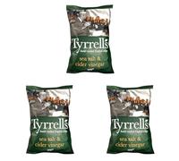 Tyrrells Sea Salt & Cider Vinegar Crisp 150 g (order 12 for trade outer) (Paquete de 3)