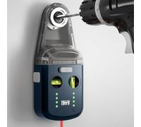 Tyrry Nivel Láser 4 en 1 con Recoge Polvo Taladro, Nivel de Burbuja,Ventosa de Vacío Electrónica y Soporte de Pared,Herramienta de Nivelación Recargable para Colgar Cuadros y Renovaciones