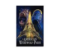 TYRWRHURWEY Póster de un hombre lobo americano en París para pared, lienzo estético, vintage, pintura decorativa, sala de estar, dormitorio, decoración de 60 x 90 cm, estilo sin marco
