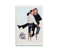 TYRWRHURWEY Póster decorativo con texto en inglés "When Harry Met Sally..." - Lienzo decorativo para pared, diseño vintage, para sala de estar, dormitorio, decoración de 20 x 30 cm, estilo sin marco