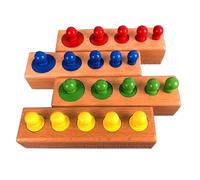 tysdyzgs Montessori, Enchufes Cilíndricos, Sensorial, Enseñanza Cognitiva, SIDA, Educación Temprana E Inteligencia, Juguetes,Vistoso