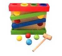 tysdyzgs Montessori Mesa de bateo de Cuatro Capas, Juguetes para Jugar a la Pelota Educación temprana Vida Diaria Movimiento del Brazo Bloques de construcción