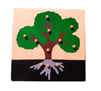 tysdyzgs Montessori Pequeña Flor Contrachapada, Educación Temprana Enseñanza Cognitiva Sensorial SIDA Y Juegos De Rompecabezas,Trees