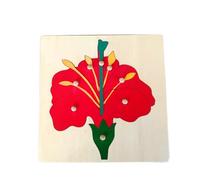 tysdyzgs Montessori Pez Pequeño Madera contrachapada, Coordinación Mano-Ojo Cognición Animal Enseñanza SIDA Regalos y Juguetes,Flowers