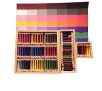tysdyzgs Placas De Color Montessori Y Tarjetas Correspondientes, Juguetes De Madera De Percepción del Color para La Educación Temprana,Complete Set