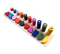 tysdyzgs Tablero Montessori de Emparejamiento de Números, Ayuda Didáctica Cognitiva Matemática Juego Educativo para Niños,Shape