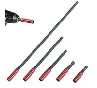 TYSM-CC Conjunto 5 Portapuntas Magnéticos con Vástago Hexagonal de 1/4 Pulgadas, Puntas Atornillador Imantadas de Alta Durabilidad, Extensiones Versátiles de 50/60/100/150/300 mm