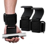 TYSM-CC Ganchos para Levantamiento de Pesas,1 Par con Muñequeras Acolchadas | Ganchos Tiro Fuerza Musculación,Protección de manos, Para peso muerto, dominadas, entrenamiento de fuerza en gimnasio,unisexo