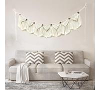 TYSM-CC Tapicería Tejida Mano Bohemio, Boho Deco Chic Tapiz,bonito y elegante,para Sala de Estar, Dormitorio, Boda(110 x 25 cm)