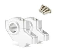 TYSMYXGS Abrazaderas elevadores Manillar Elevadores De Manillar De Motocicleta para BMW F650GS F700GS R850GS R1100GS R1150GS Abrazadera De Elevación del Elevador De Manillar(Plata Mate)
