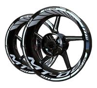 TYSMYXGS Calcomanía para Rueda De Motocicleta para Yamaha MT-09 MT09 MT 09 2020 2021 2022 2023, Cinta Adhesiva con Rayas para Llantas Y Neumáticos Paquete Completo de Pegatinas para Llantas(Blanco)