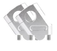 TYSMYXGS Elevador Manillar Motocicleta para, Soporte De Abrazadera para, Adaptador Extensión para Pit Bike, Kit Ajustable 22 Mm Y 28 Abrazadera Fija Manillar(Plata)