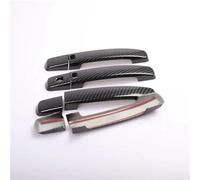 TYSMYXGS Moldura Para Manija De Puerta Exterior De Coche, Pegatina Decorativa Para Nissan Para Qashqai 2007-2011, Protector De Manija Lateral Manija Exterior Cubierta(Aspecto de fibra de carbono)