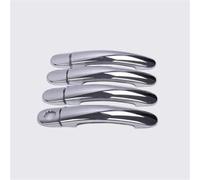 TYSMYXGS Pegatinas Para Manijas De Puertas De Coche, Para Skoda Para Yeti 2009-2017, Protector Exterior De Manijas De Puertas Delanteras Y Traseras. Manija Exterior Cubierta(Plata,1Ojo de cerradura)